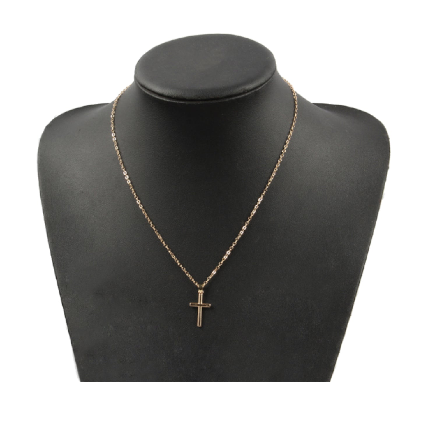Christian Religious Silver Gold Chain Pendant Charm Small Cross Necklace Choker