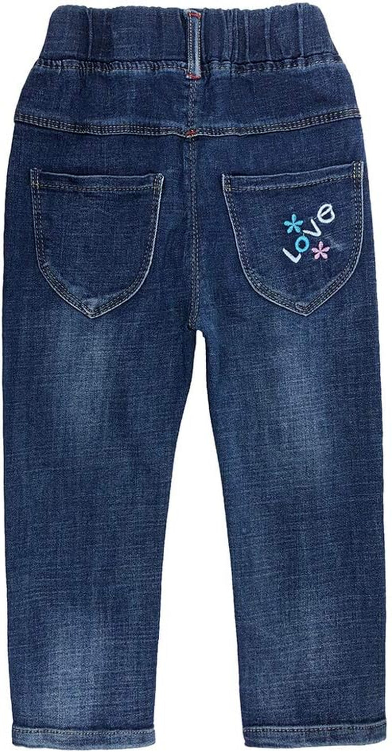 2-7T Spring Fall Little Girls 2Pcs Clothing Set T Shirt and Jeans