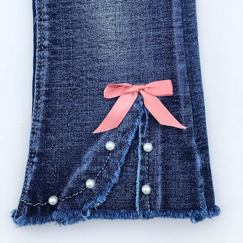 18Months-10T Little Big Kids Girls Clothing Sets 2Pcs Top Cotton Knitted Sweater Pullover with Denim Jeans