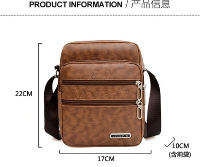 Men Small Laptop Messenger Bags Men'S Leather Shoulder Bag Crossbody Wallet Bags