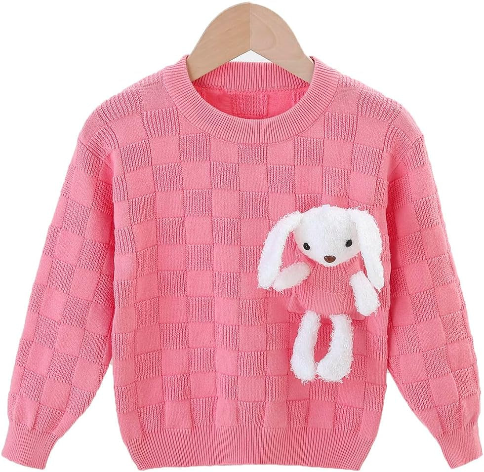 18Months-10T Little Big Kids Girls Clothing Sets 2Pcs Top Cotton Knitted Sweater Pullover with Denim Jeans