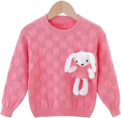 18Months-10T Little Big Kids Girls Clothing Sets 2Pcs Top Cotton Knitted Sweater Pullover with Denim Jeans