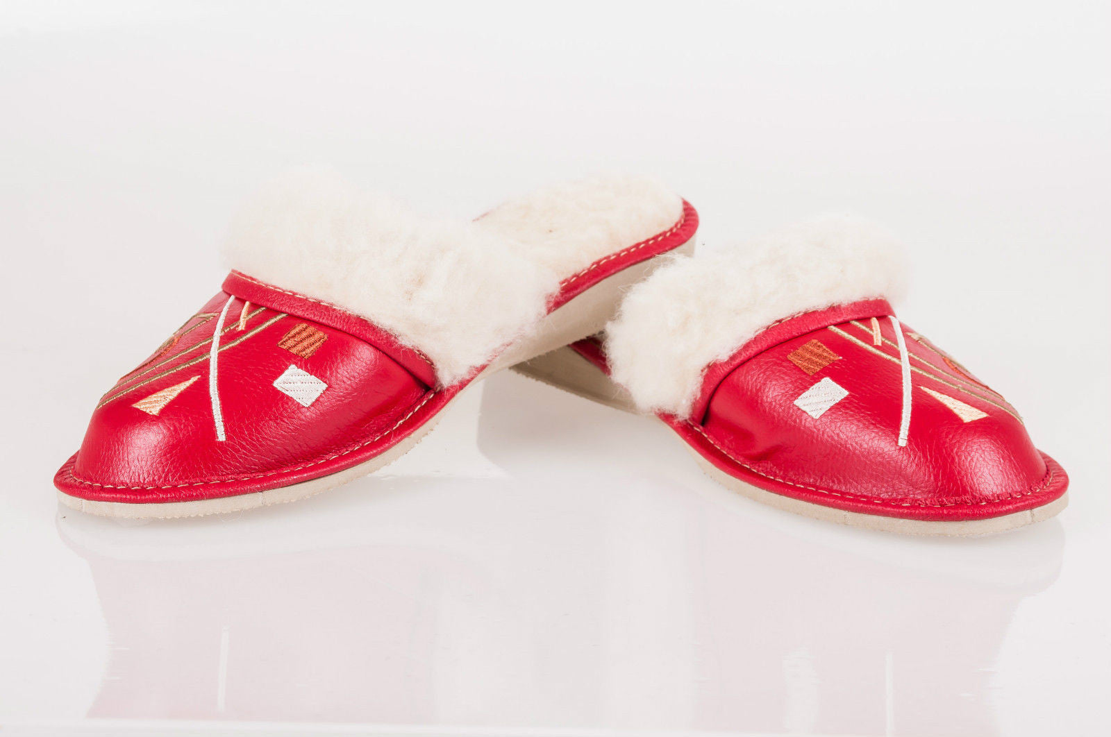 Women`S/Ladies Warmed Slippers 100% Natural Leather&Sheepw