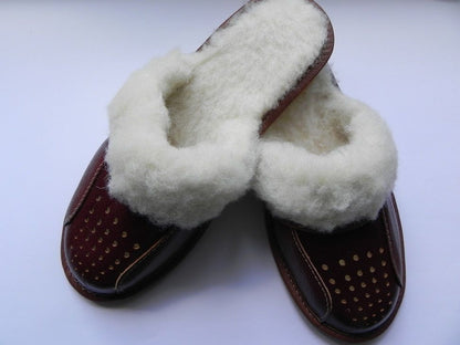 Women`S/Ladies Winter Slippers 100% Natural Leather&Sheepw