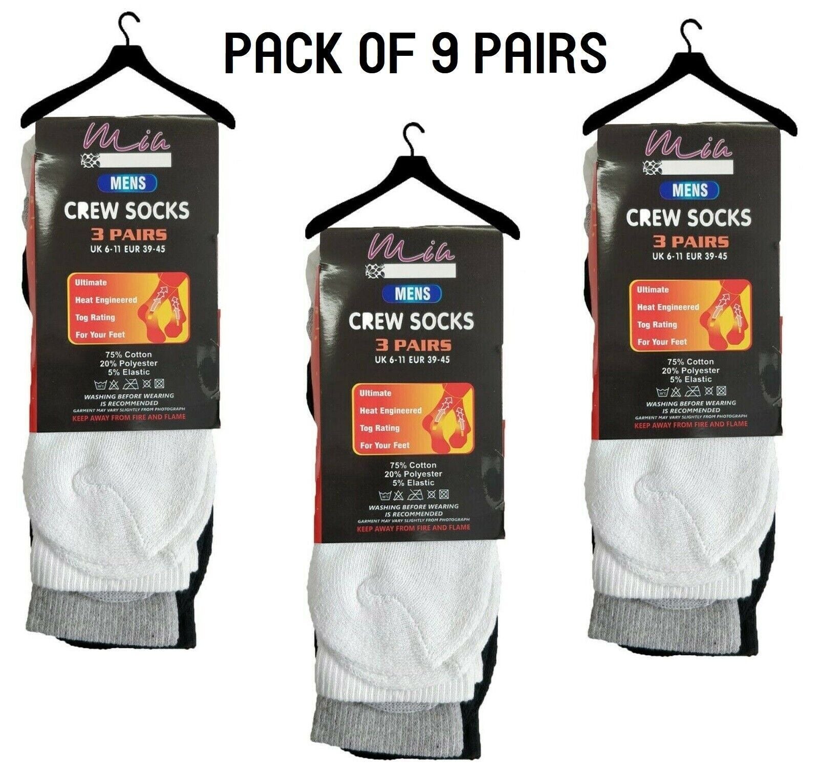 12 Pairs Mens Working Sock Ankle Socks Heel and Toe Protection Adults Size 6-11