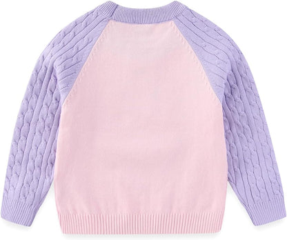 2-7T Spring Fall Little Girls 2Pcs Clothing Set Heart Sweater and Straight Jeans