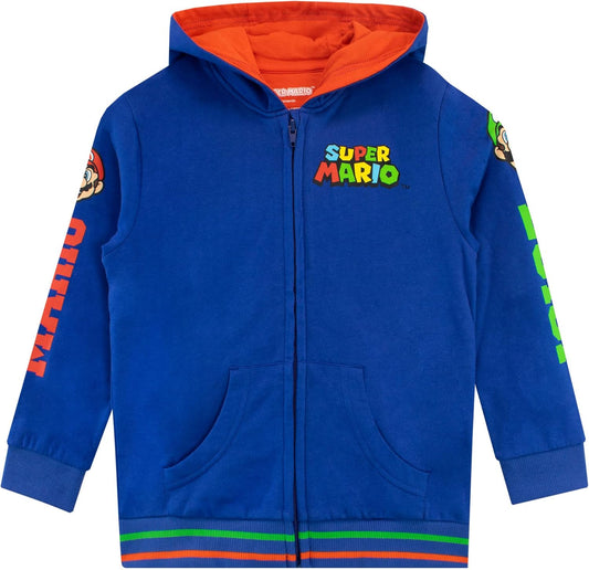Super Mario Hoodie | Boys' Hoodies | Luigi Zip up Hoody | Jumper for Kids