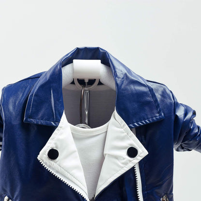 Spring Autumn Baby Boys Clothing Set 3Pcs Long Sleeve T-Shirt Leather Jacket And