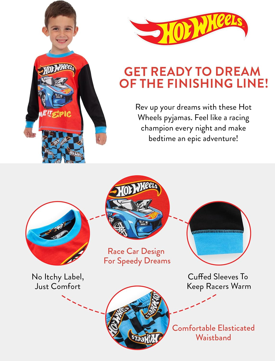 Pyjamas | Race Car Boys Pyjamas | Racing Cars Pjs | Ages 3 to 10 Years