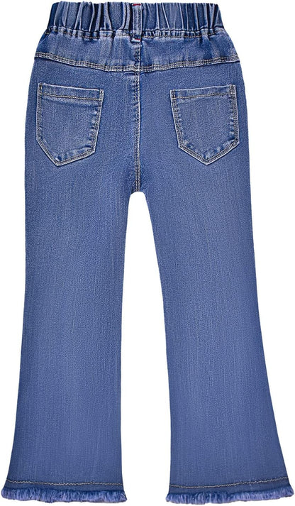 2-11T Toddler Big Girls Pants Clothing Set 2Pcs Cotton Top and Jeans