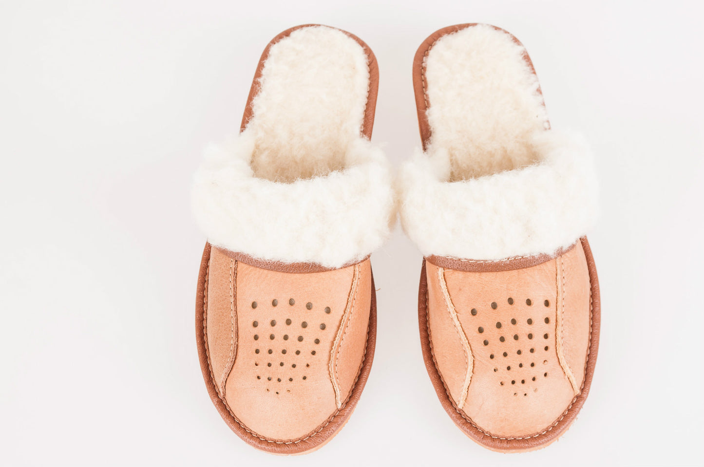 Ladies/Women`S 100% Natural Leather Warmed Slippers with Sheepskin Wool All Size