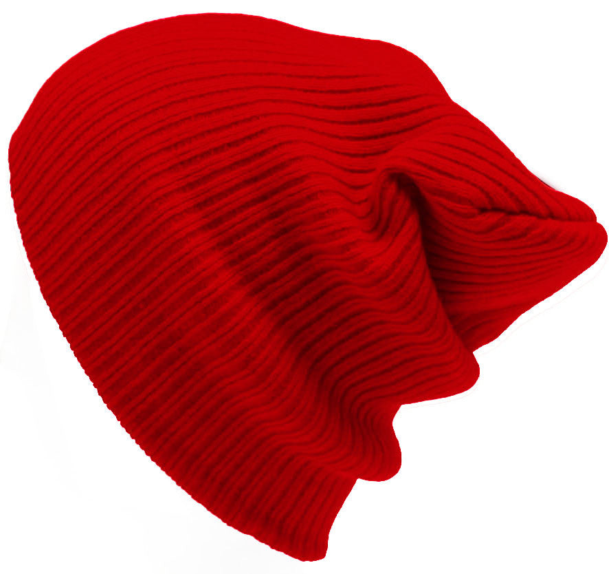 Mens Ladies Knitted Woolly Winter Slouch Beanie Hat Cap One Size Skateboard