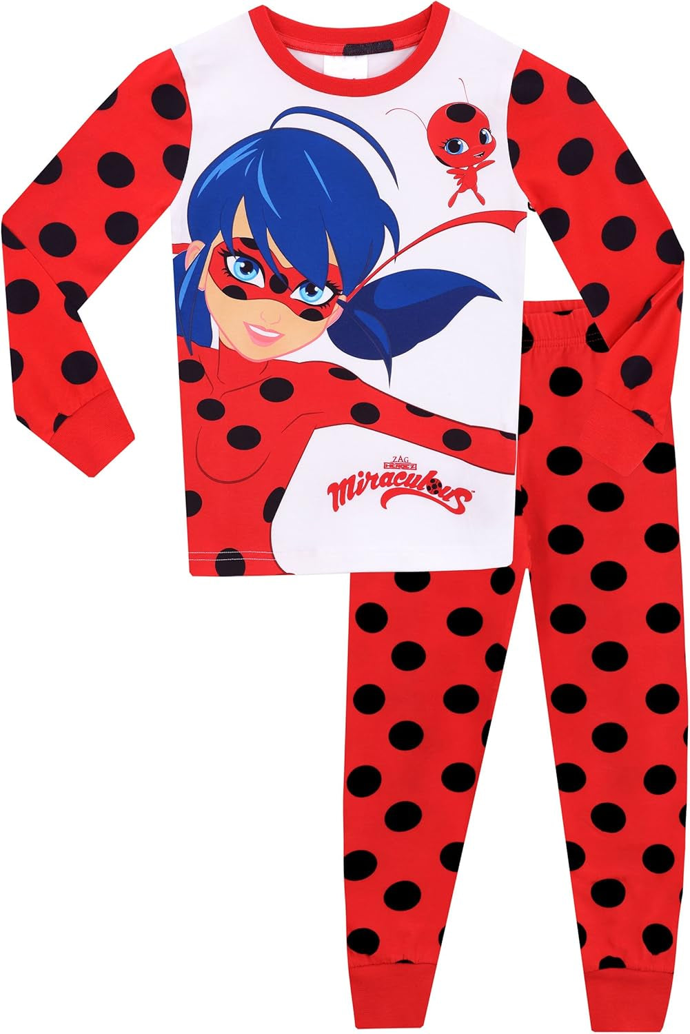 Girls Pyjamas | Snug Fitting Girls Pjs | Ladybug Pyjamas for Kids