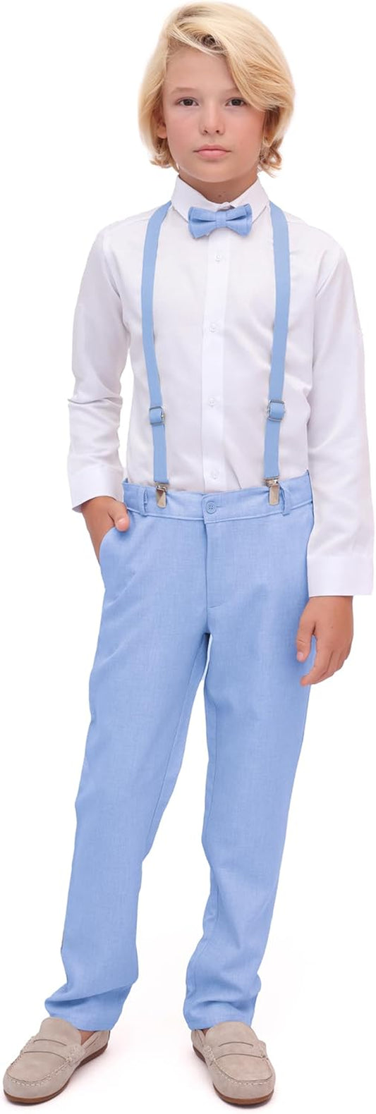 Boys Formal Slim Fit Boy Pant Set of 4 Pcs, Gentleman Wedding Outfits, Formal Dress Set