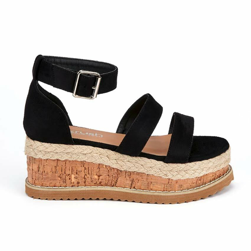 Ladies Wedge Platform Sandals Fancy Summer Dress Heels Walking Party Shoes Size