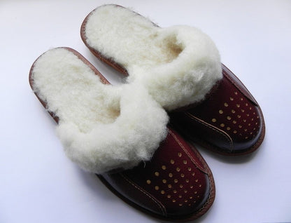Women`S/Ladies Winter Slippers 100% Natural Leather&Sheepw
