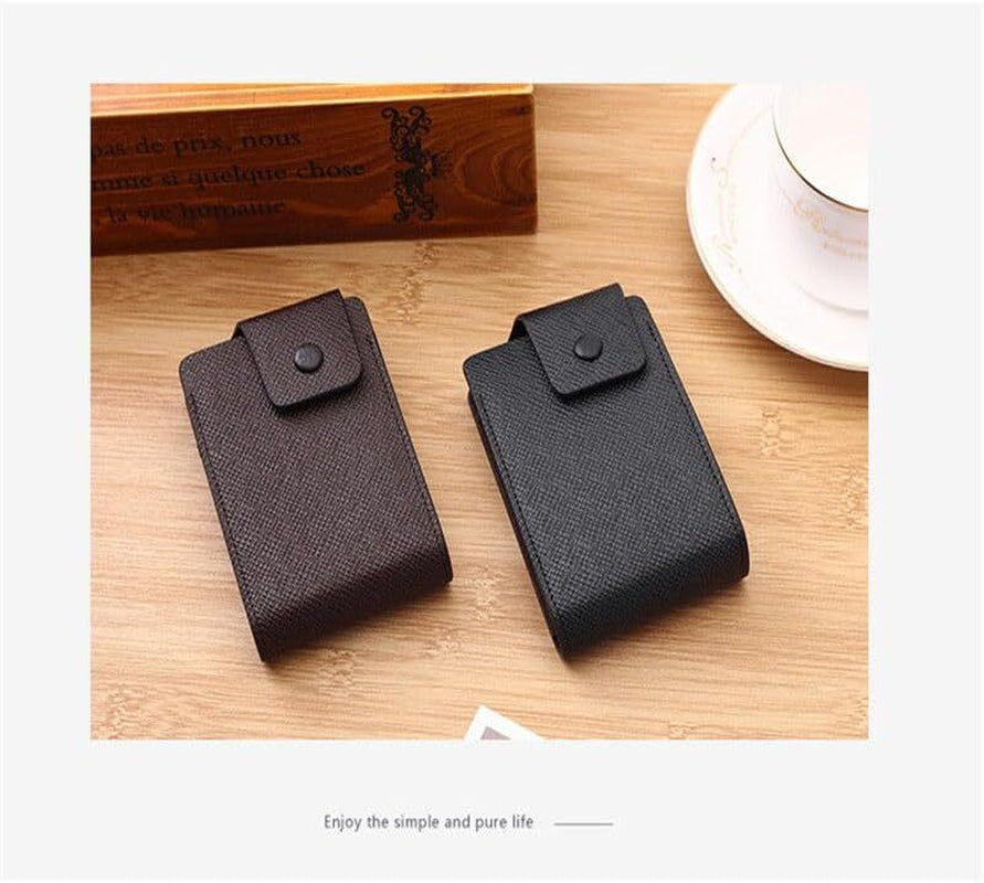 Credit Card Holder PU Leather ID Badge Money Pocket Purse 10 Slots Slim Case UK