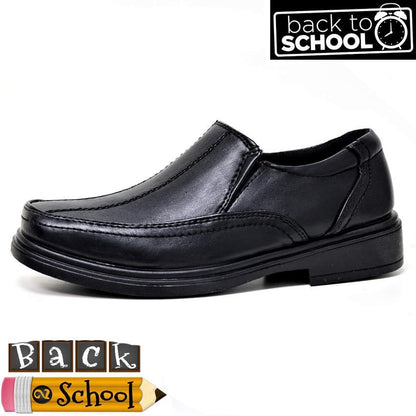 Boys Faux Leather School Shoes Kids Smart Wedding Formal Back to School Shoes