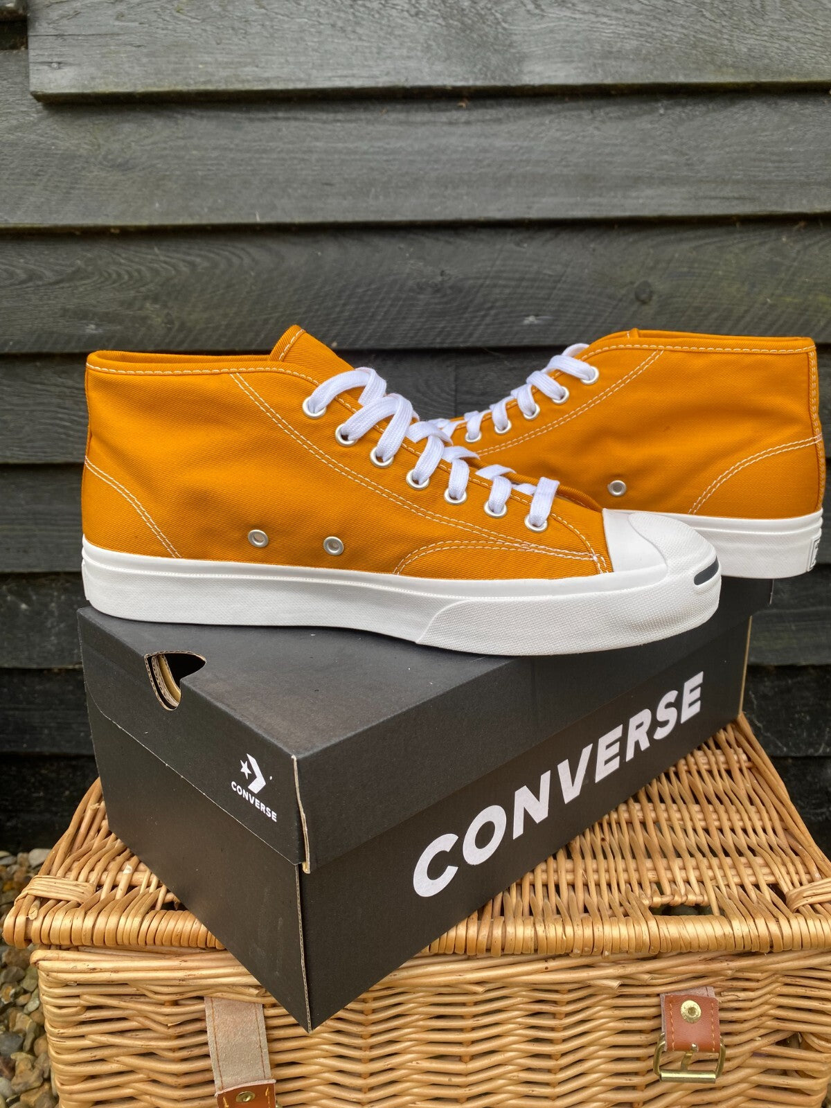 Converse Unisex Jack Purcell Mid Trainers / Saffron Orange / RRP £70