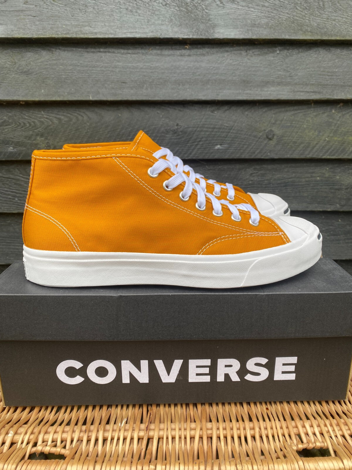 Converse Unisex Jack Purcell Mid Trainers / Saffron Orange / RRP £70