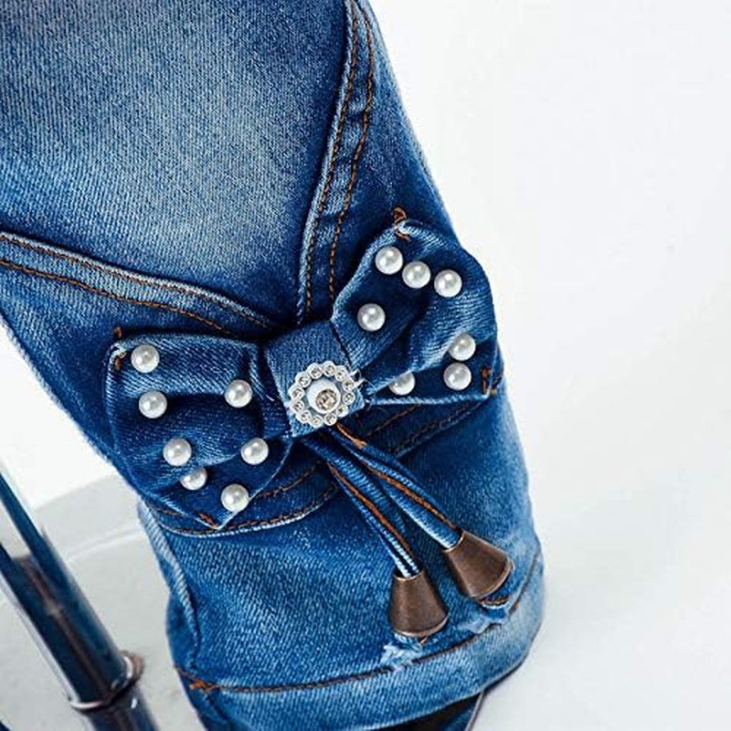 Spring Autumn Baby Girls Clothing Sets 3 Pcs Long Sleeve Tops Denim Jacket and Denim Trousers