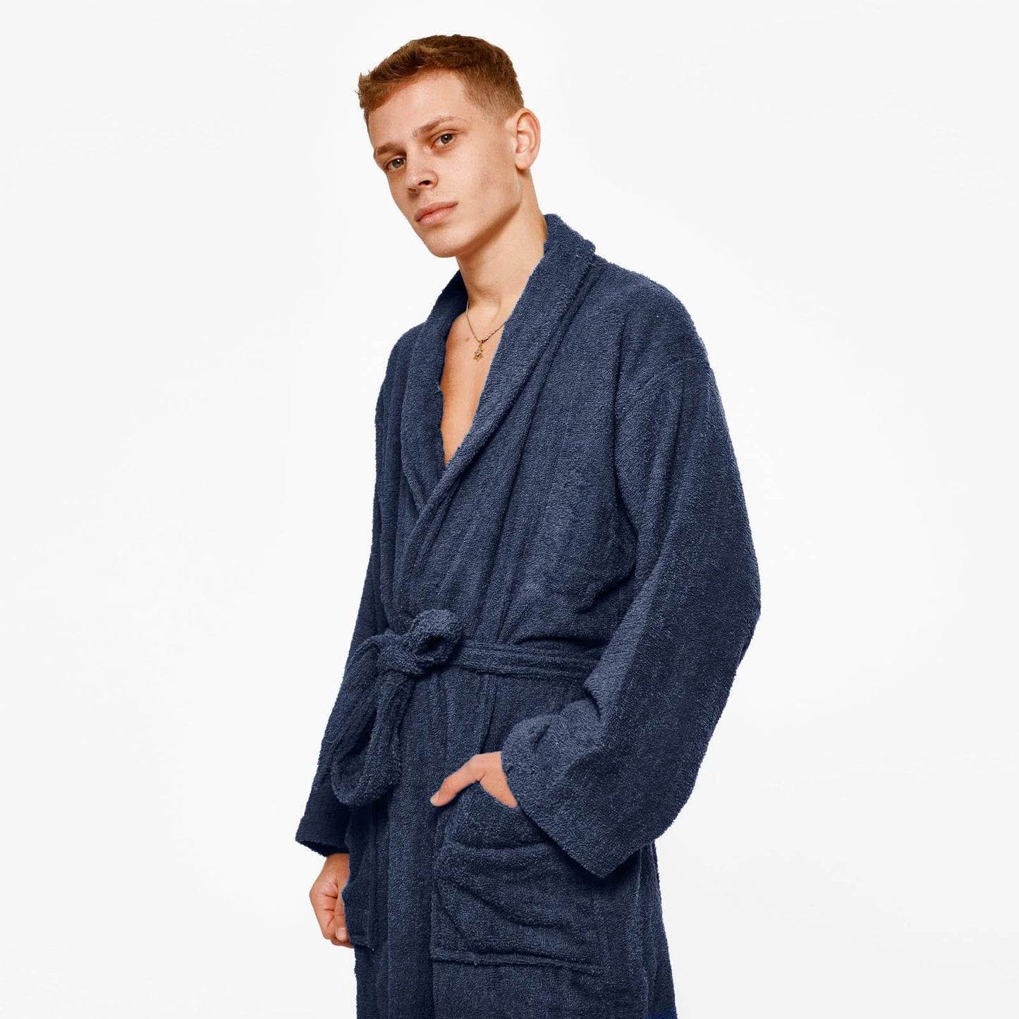Brentfords Mens 100% Cotton Bath Robe Terry Towel Luxury Dressing Gown Unisex