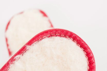 Women`S/Ladies Warmed Slippers 100% Natural Leather&Sheepw