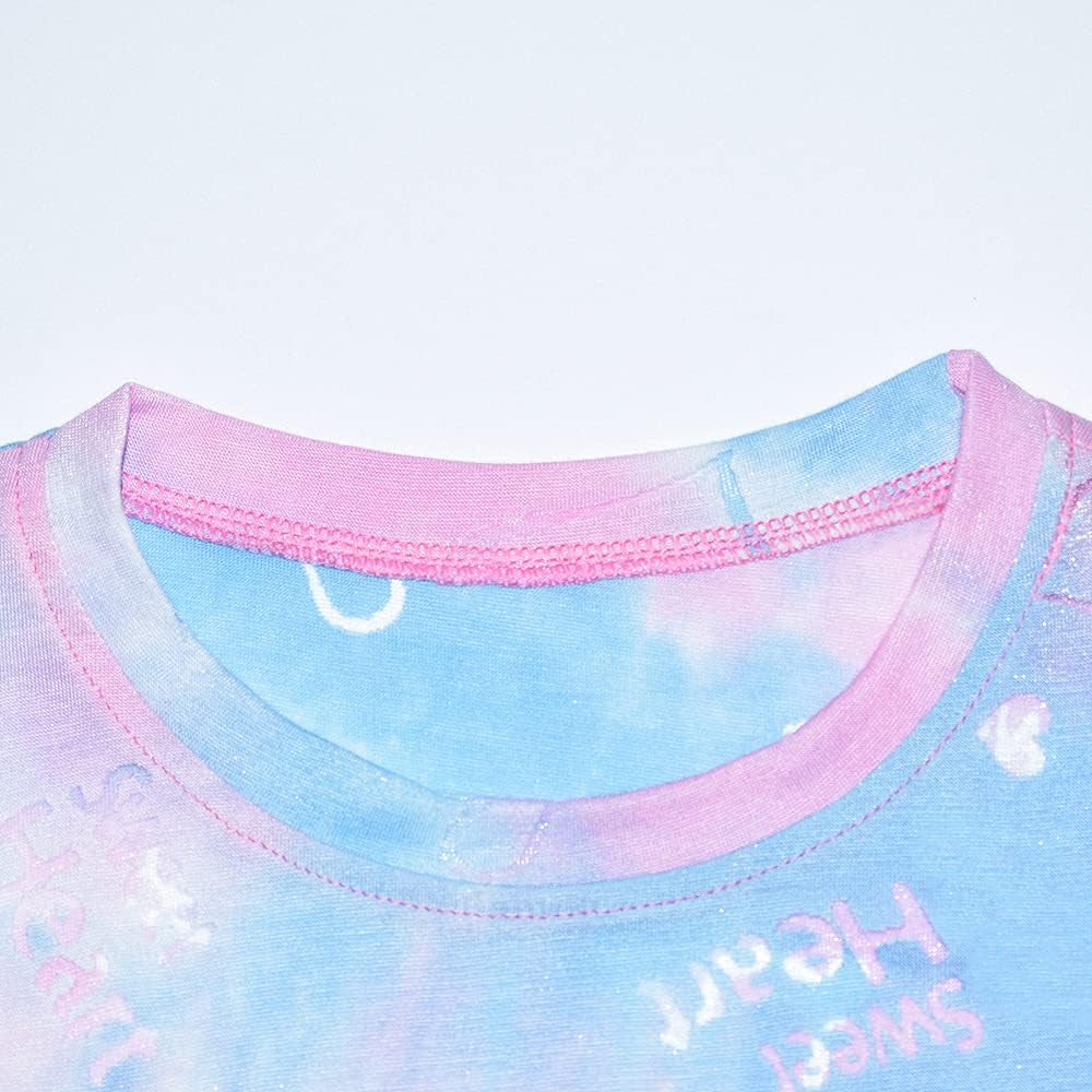 2-8T Girl Short Set 2Pc Casual Outfit Denim Overall T-Shirt