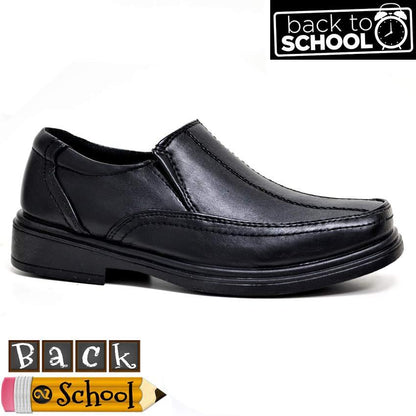 Boys Faux Leather School Shoes Kids Smart Wedding Formal Back to School Shoes