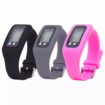 Unisex Wrist Activity Tracker with PQD Large LCD Display and Silicone Strap