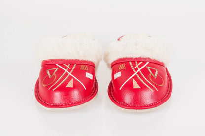 Women`S/Ladies Warmed Slippers 100% Natural Leather&Sheepw