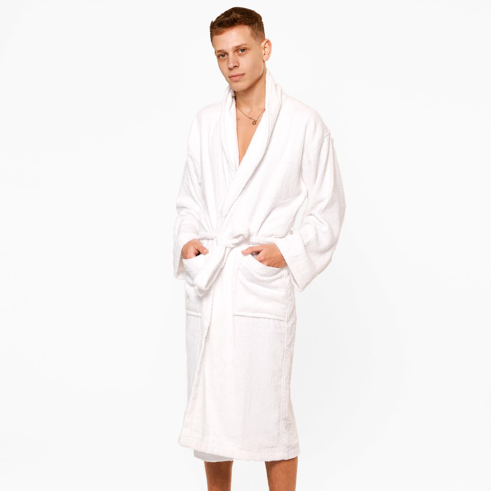 Brentfords Mens 100% Cotton Bath Robe Terry Towel Luxury Dressing Gown Unisex
