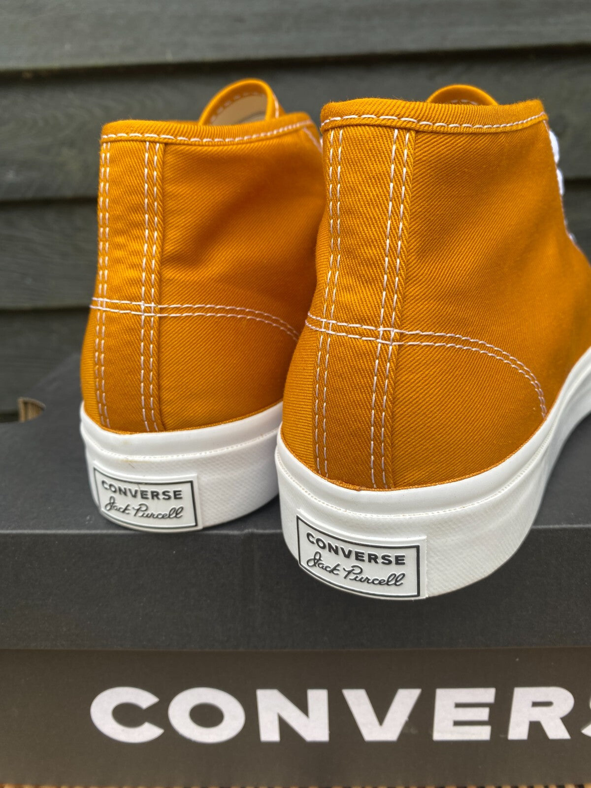 Converse Unisex Jack Purcell Mid Trainers / Saffron Orange / RRP £70