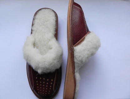 Women`S/Ladies Winter Slippers 100% Natural Leather&Sheepw