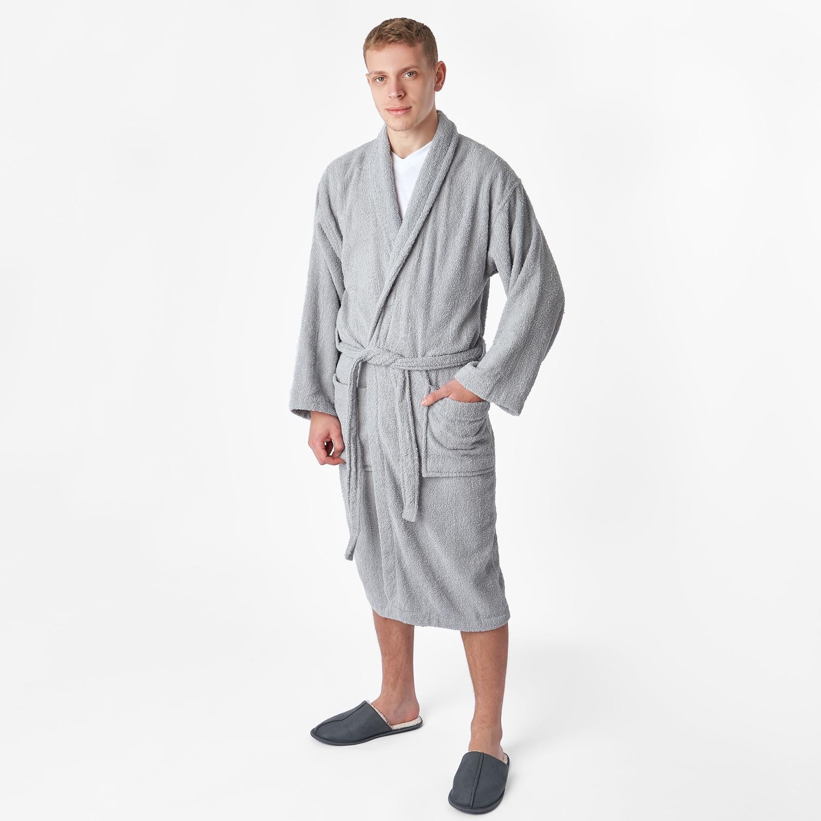 Brentfords Mens 100% Cotton Bath Robe Terry Towel Luxury Dressing Gown Unisex