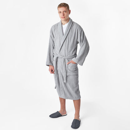 Brentfords Mens 100% Cotton Bath Robe Terry Towel Luxury Dressing Gown Unisex