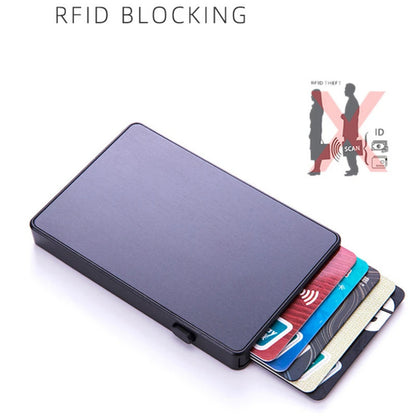 RFID Metal Plastic Card Holder Card Wallet Pop up Slim Credit Card /MONEY Holder