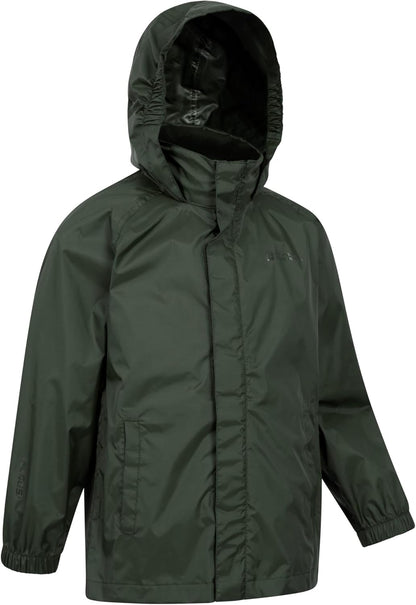 Pakka Kids Waterproof Jacket - Wind Resistant, Lightweight,Breathable Rain Coat for Girls & Boys, Packaway Bag - for Rain, Autumn, Winter