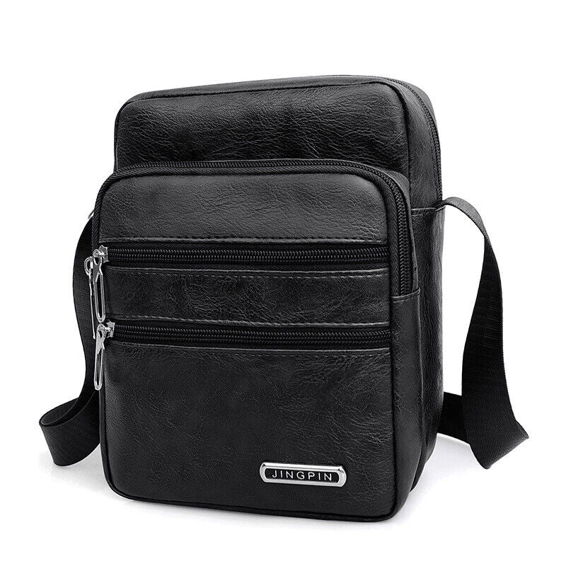 Men Small Laptop Messenger Bags Men'S Leather Shoulder Bag Crossbody Wallet Bags