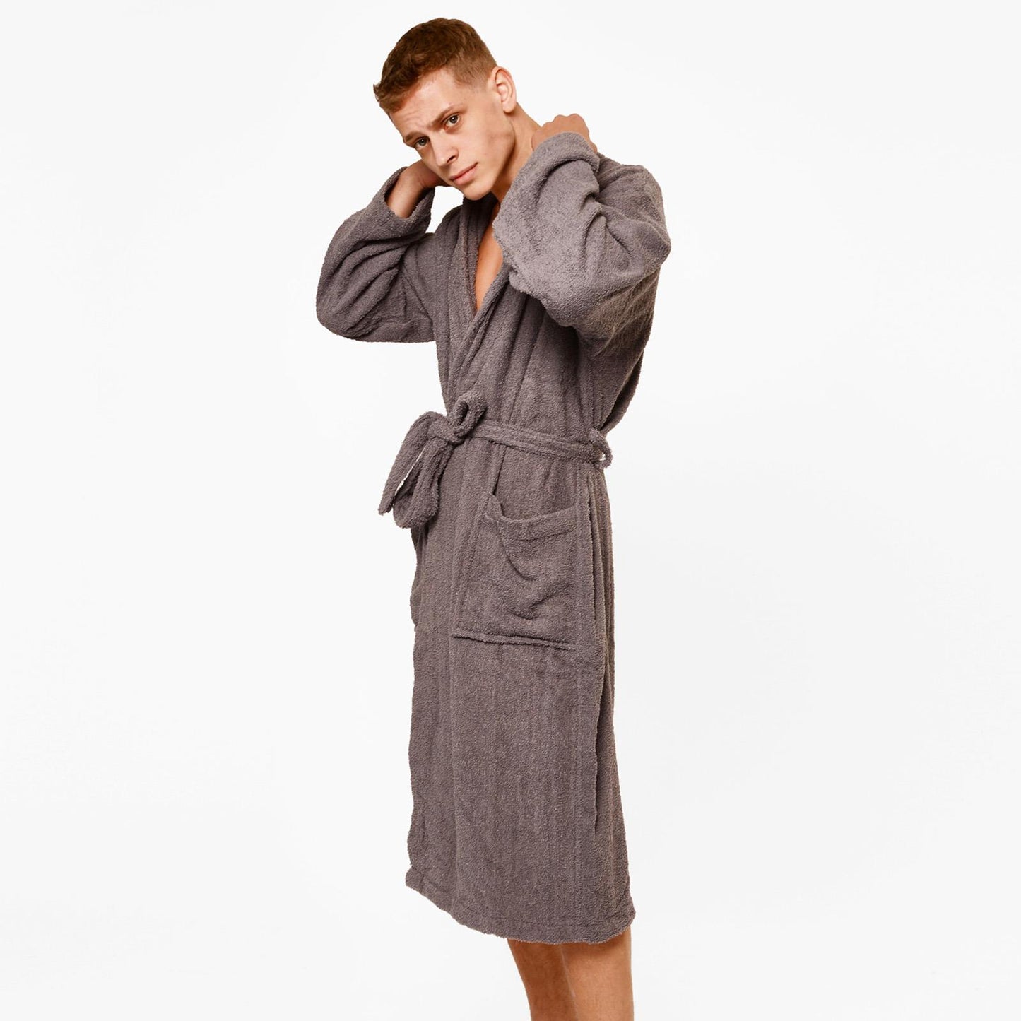 Brentfords Mens 100% Cotton Bath Robe Terry Towel Luxury Dressing Gown Unisex