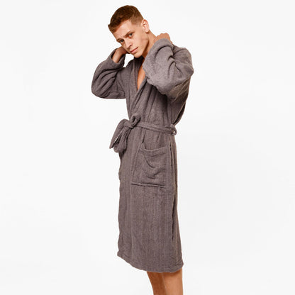 Brentfords Mens 100% Cotton Bath Robe Terry Towel Luxury Dressing Gown Unisex