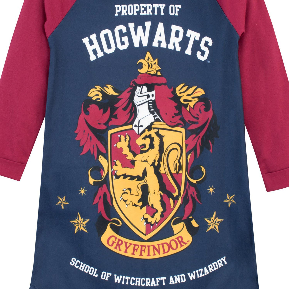Girls Nightdress | Gryffindor Girls' Nighties | Long Sleeve Hogwarts Nightie for Kids