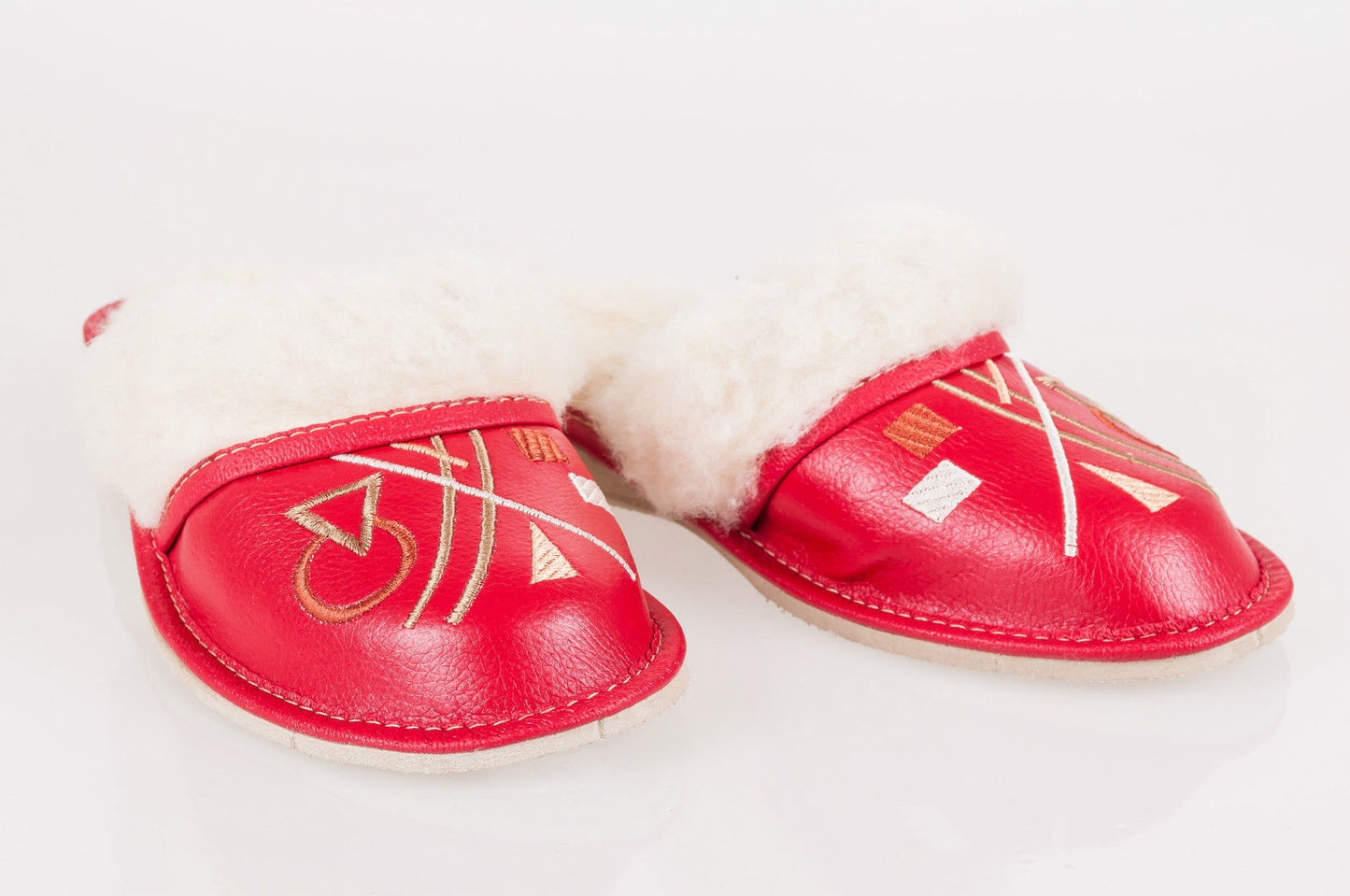Women`S/Ladies Warmed Slippers 100% Natural Leather&Sheepw