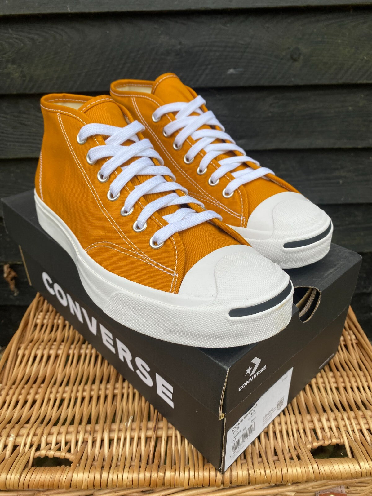 Converse Unisex Jack Purcell Mid Trainers / Saffron Orange / RRP £70