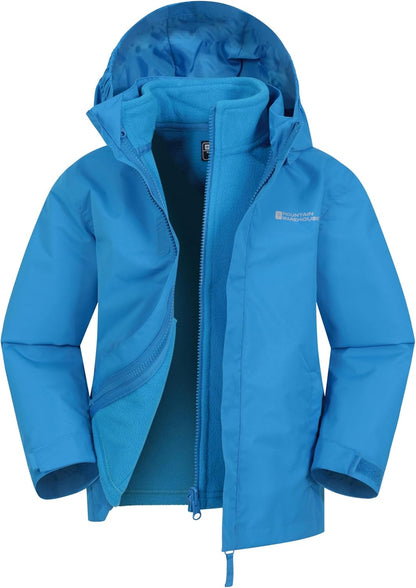 Fell Kids 3 in 1 Jacket - Water-Resistant Triclimate Raincoat, Detachable Inner Coat & Packaway Hood - for Walking, Hiking & Outdoors