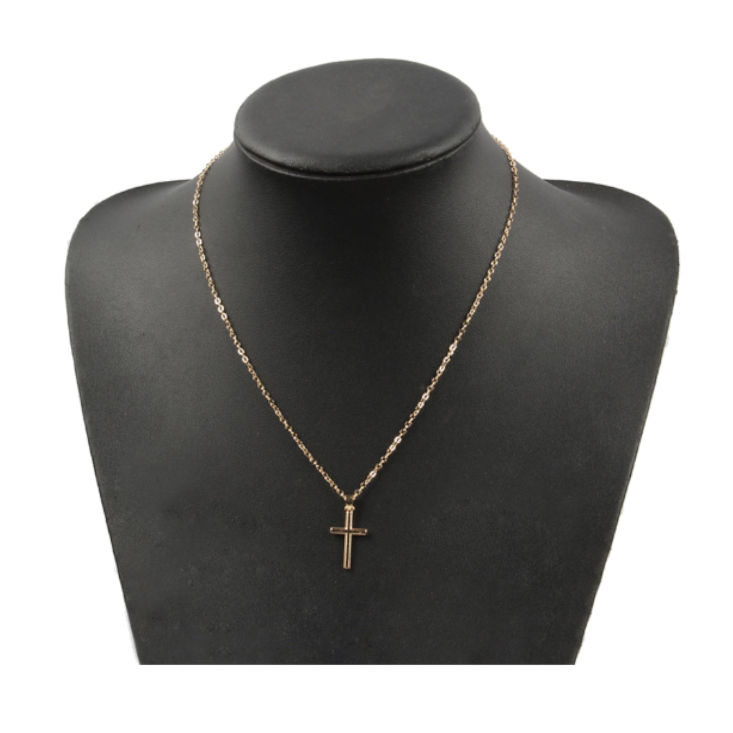 Christian Religious Silver Gold Chain Pendant Charm Small Cross Necklace Choker