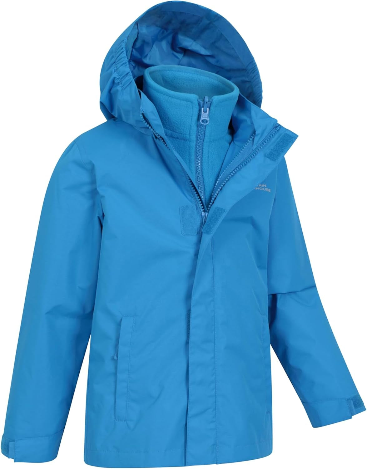 Fell Kids 3 in 1 Jacket - Water-Resistant Triclimate Raincoat, Detachable Inner Coat & Packaway Hood - for Walking, Hiking & Outdoors