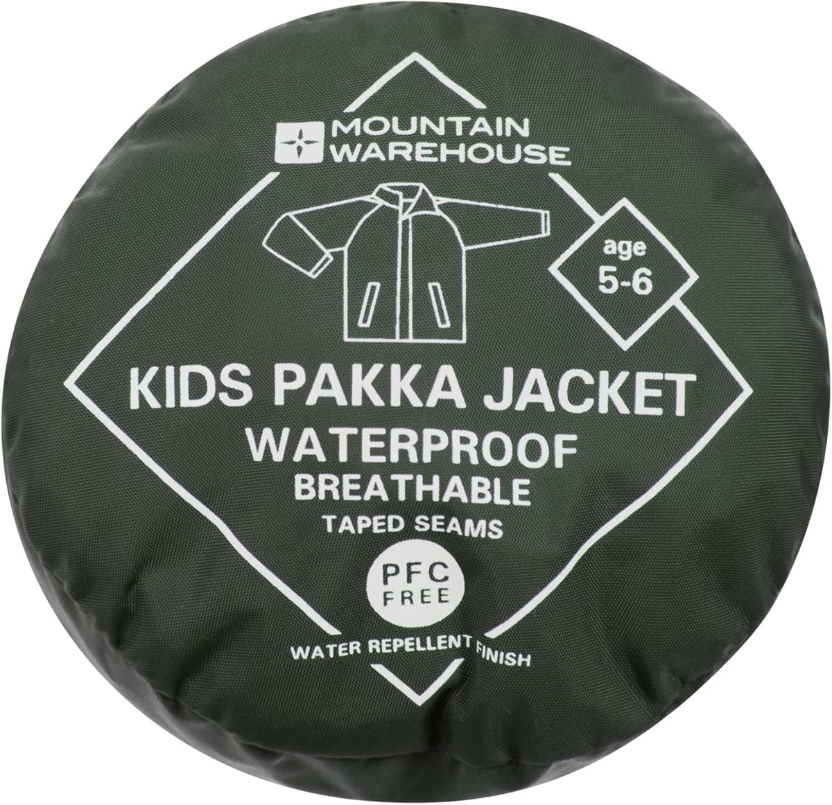 Pakka Kids Waterproof Jacket - Wind Resistant, Lightweight,Breathable Rain Coat for Girls & Boys, Packaway Bag - for Rain, Autumn, Winter