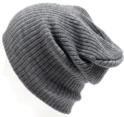 Mens Ladies Knitted Woolly Winter Slouch Beanie Hat Cap One Size Skateboard