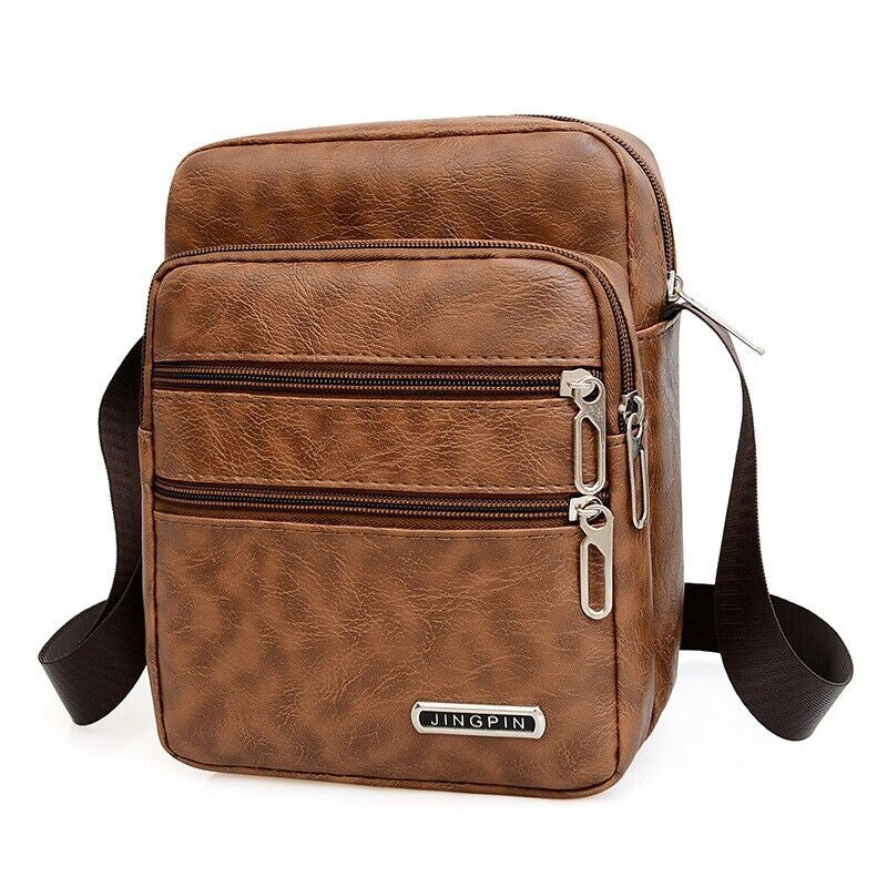 Men Small Laptop Messenger Bags Men'S Leather Shoulder Bag Crossbody Wallet Bags